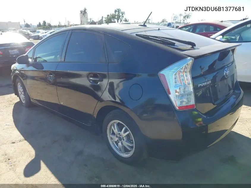 JTDKN3DU6B1377681 2011 Toyota Prius Two