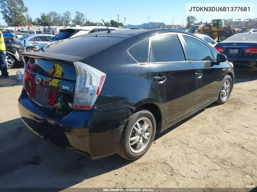 JTDKN3DU6B1377681 2011 Toyota Prius Two