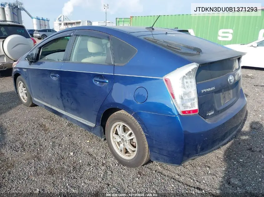 JTDKN3DU0B1371293 2011 Toyota Prius Two