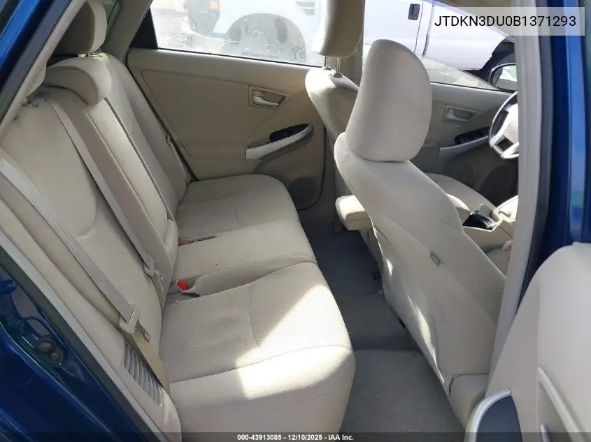 JTDKN3DU0B1371293 2011 Toyota Prius Two