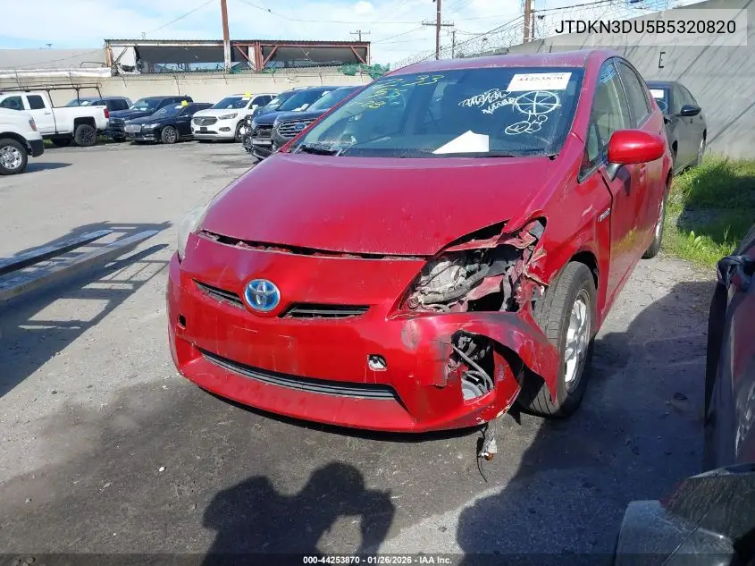JTDKN3DU5B5320820 2011 Toyota Prius Two