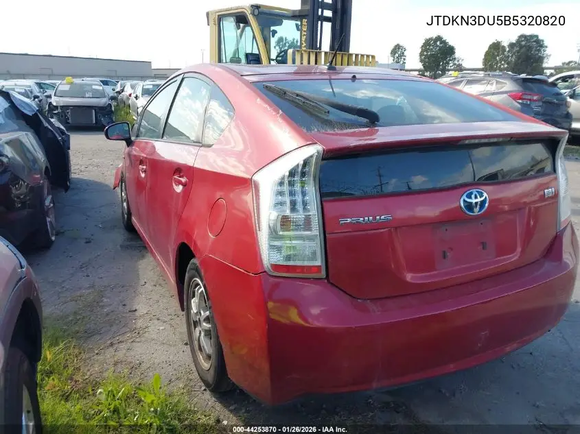 JTDKN3DU5B5320820 2011 Toyota Prius Two