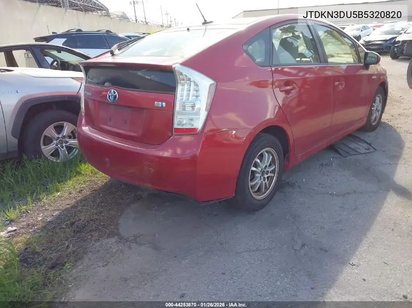 JTDKN3DU5B5320820 2011 Toyota Prius Two