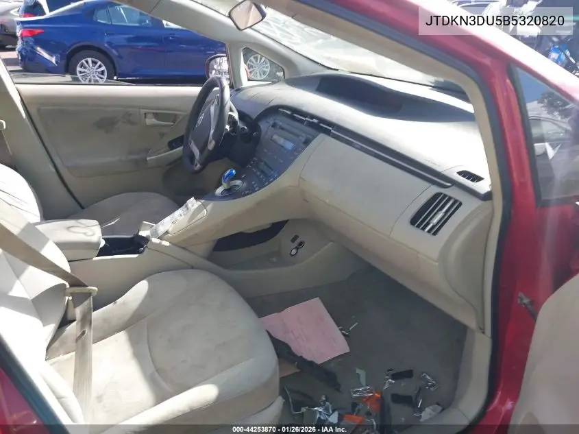JTDKN3DU5B5320820 2011 Toyota Prius Two