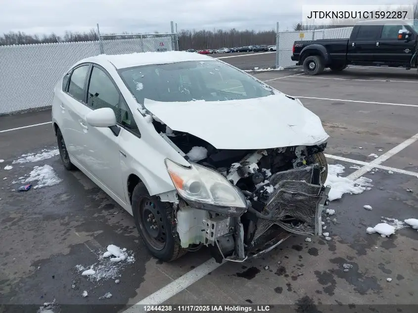 JTDKN3DU1C1592287 2012 Toyota Prius
