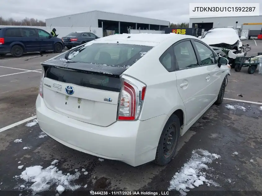 JTDKN3DU1C1592287 2012 Toyota Prius