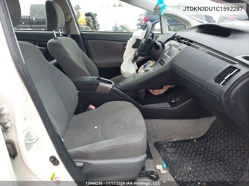 JTDKN3DU1C1592287 2012 Toyota Prius