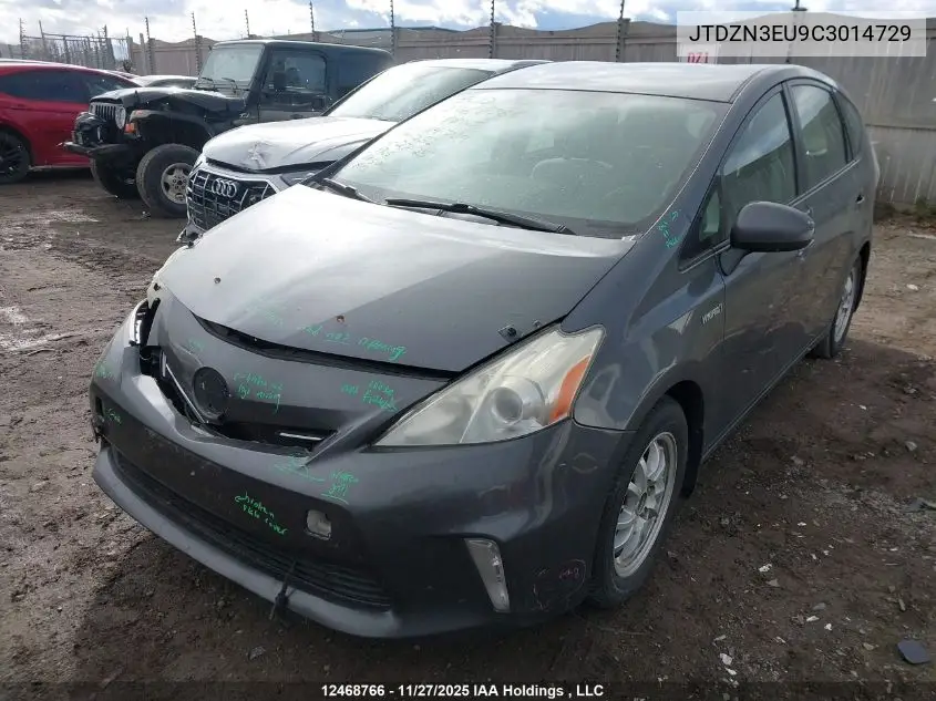 JTDZN3EU9C3014729 2012 Toyota Prius V
