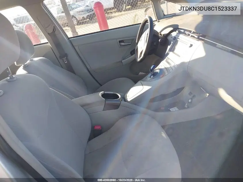 JTDKN3DU8C1523337 2012 Toyota Prius Three