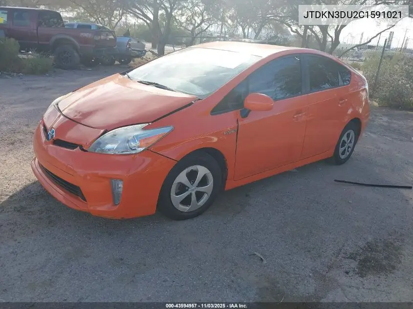 JTDKN3DU2C1591021 2012 Toyota Prius Two