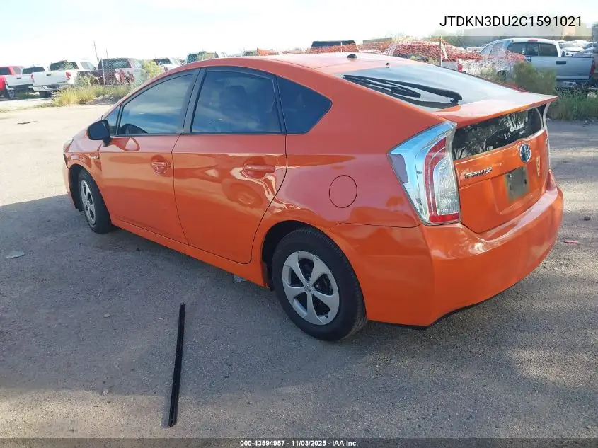 JTDKN3DU2C1591021 2012 Toyota Prius Two