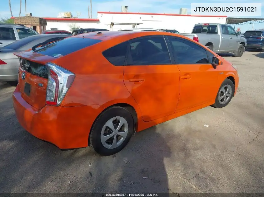 JTDKN3DU2C1591021 2012 Toyota Prius Two