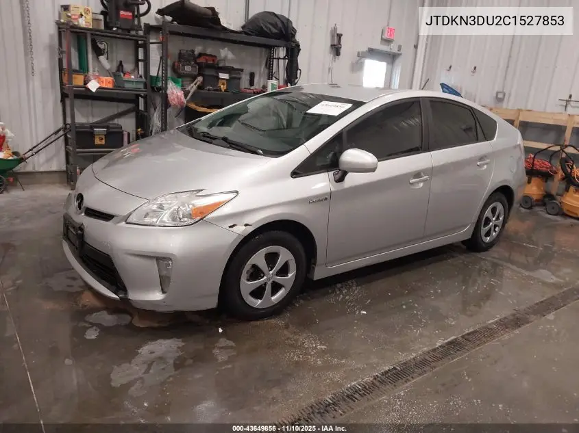 JTDKN3DU2C1527853 2012 Toyota Prius Two
