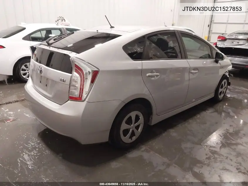 JTDKN3DU2C1527853 2012 Toyota Prius Two
