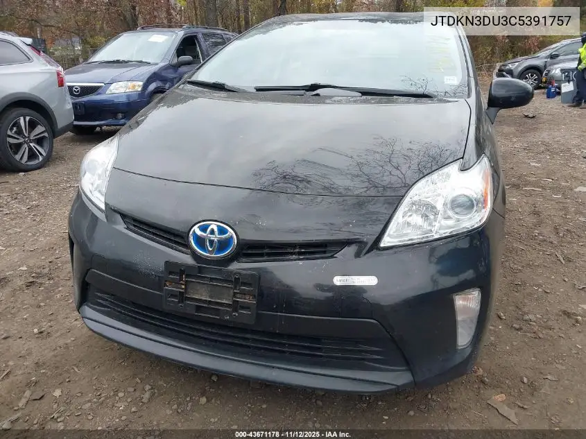 JTDKN3DU3C5391757 2012 Toyota Prius Two