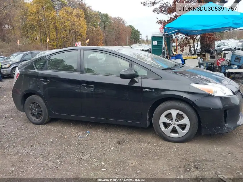 JTDKN3DU3C5391757 2012 Toyota Prius Two