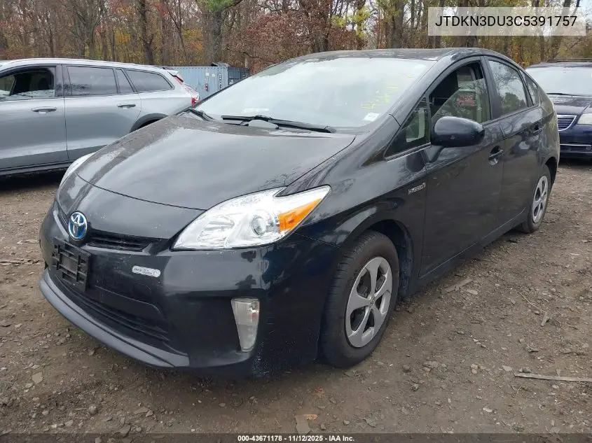 JTDKN3DU3C5391757 2012 Toyota Prius Two