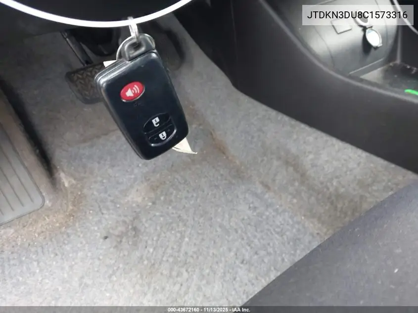 JTDKN3DU8C1573316 2012 Toyota Prius