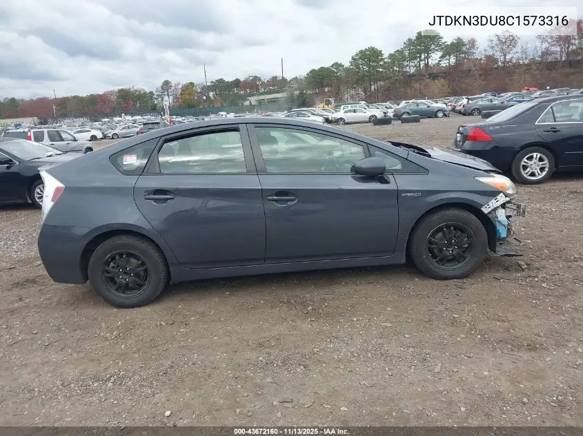 JTDKN3DU8C1573316 2012 Toyota Prius