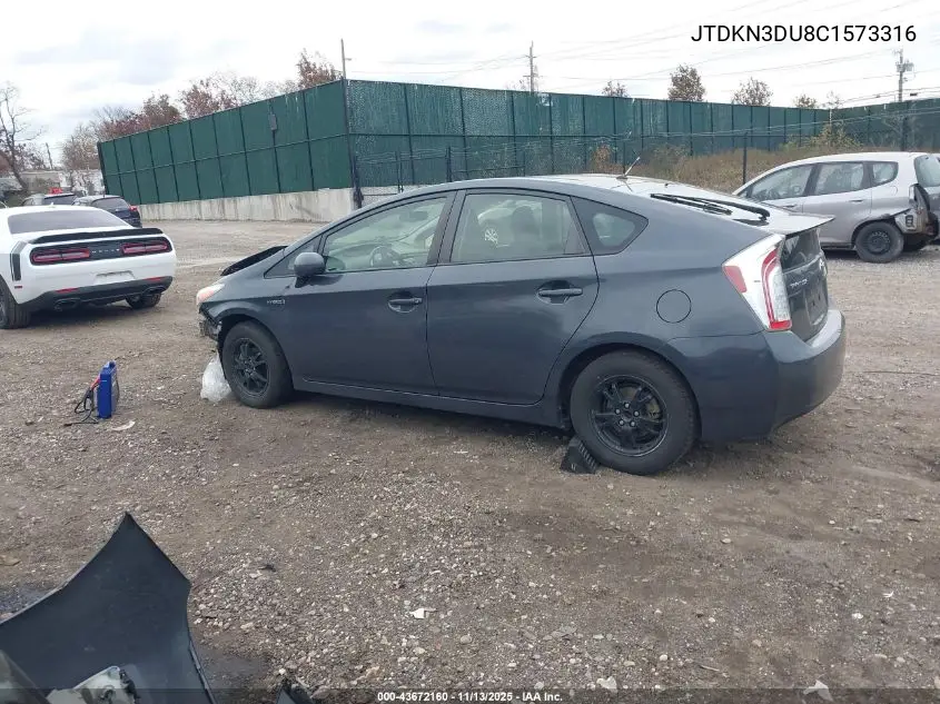 JTDKN3DU8C1573316 2012 Toyota Prius