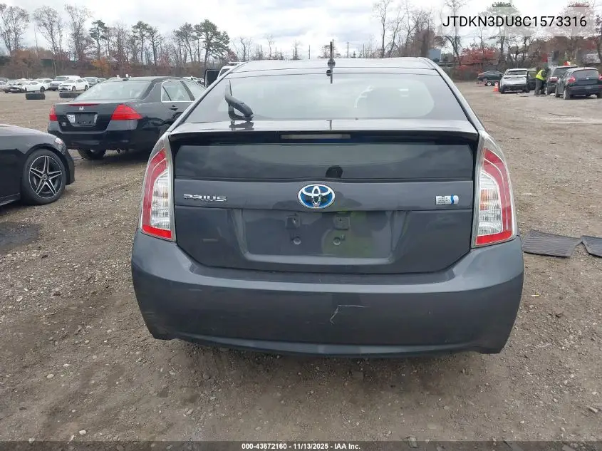 JTDKN3DU8C1573316 2012 Toyota Prius