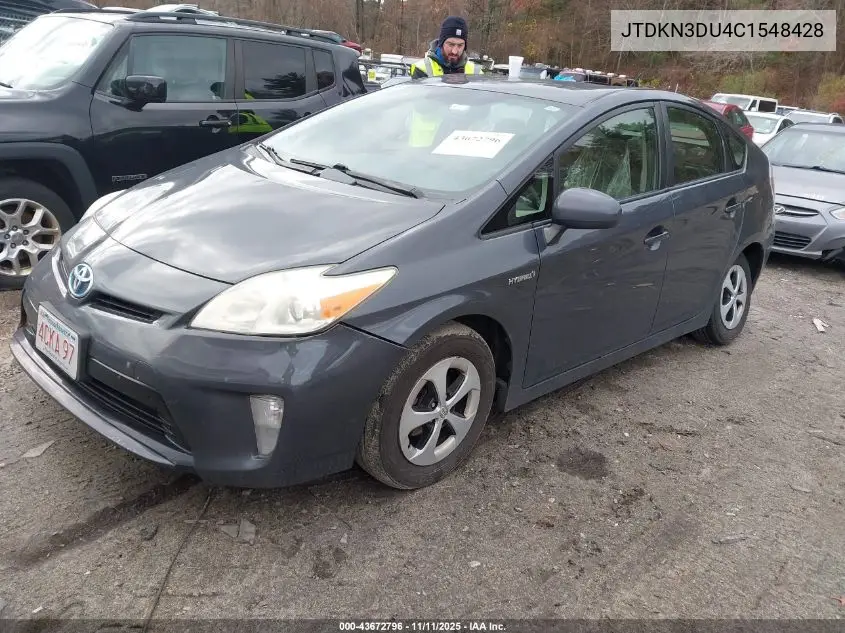 JTDKN3DU4C1548428 2012 Toyota Prius Two