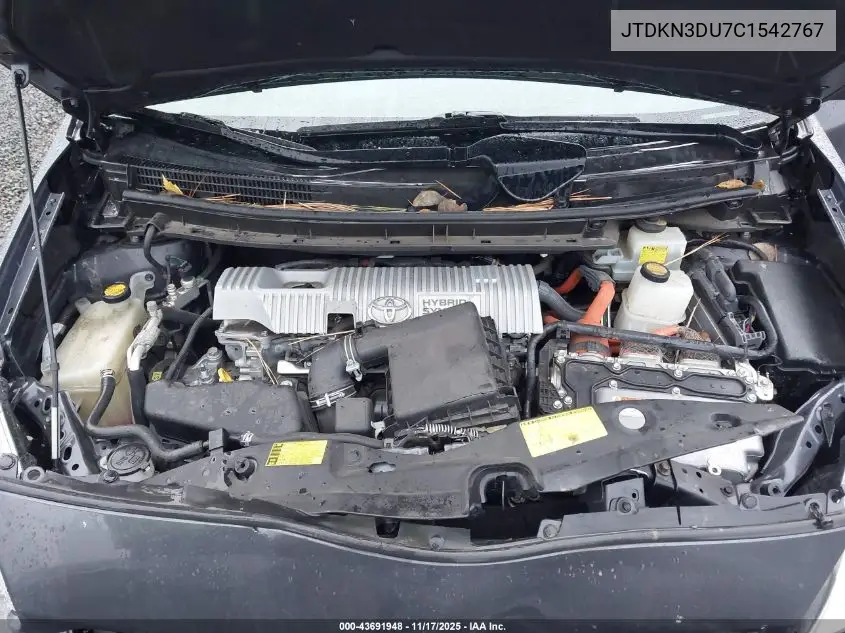 JTDKN3DU7C1542767 2012 Toyota Prius Four