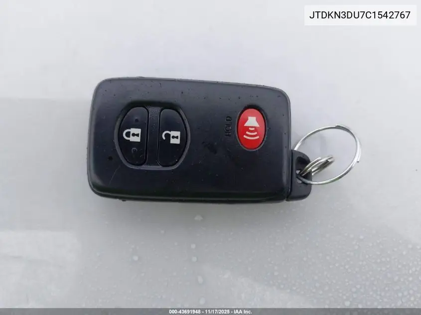 JTDKN3DU7C1542767 2012 Toyota Prius Four