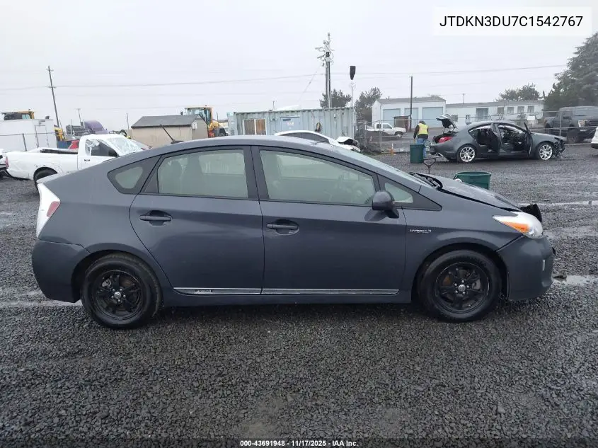 JTDKN3DU7C1542767 2012 Toyota Prius Four