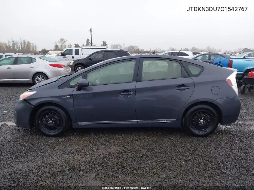 JTDKN3DU7C1542767 2012 Toyota Prius Four