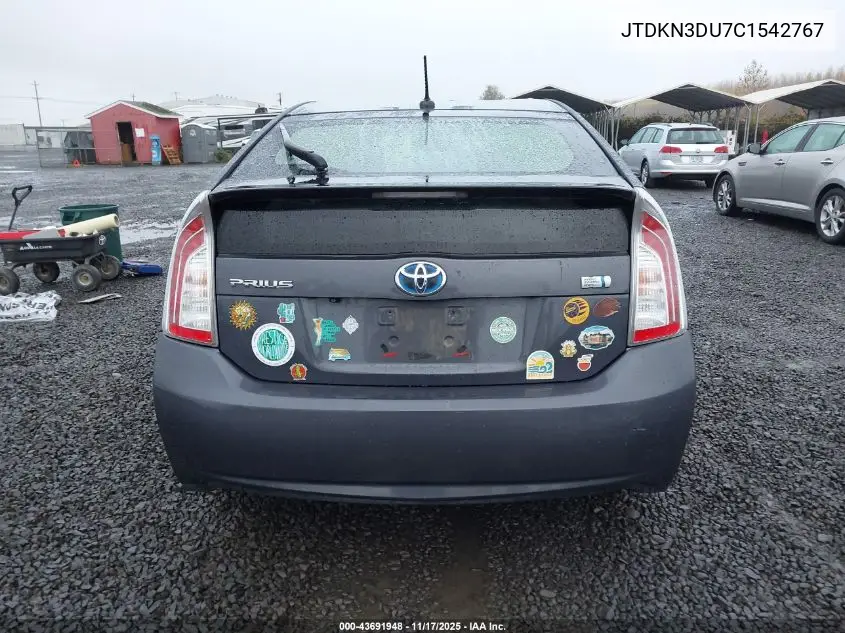 JTDKN3DU7C1542767 2012 Toyota Prius Four