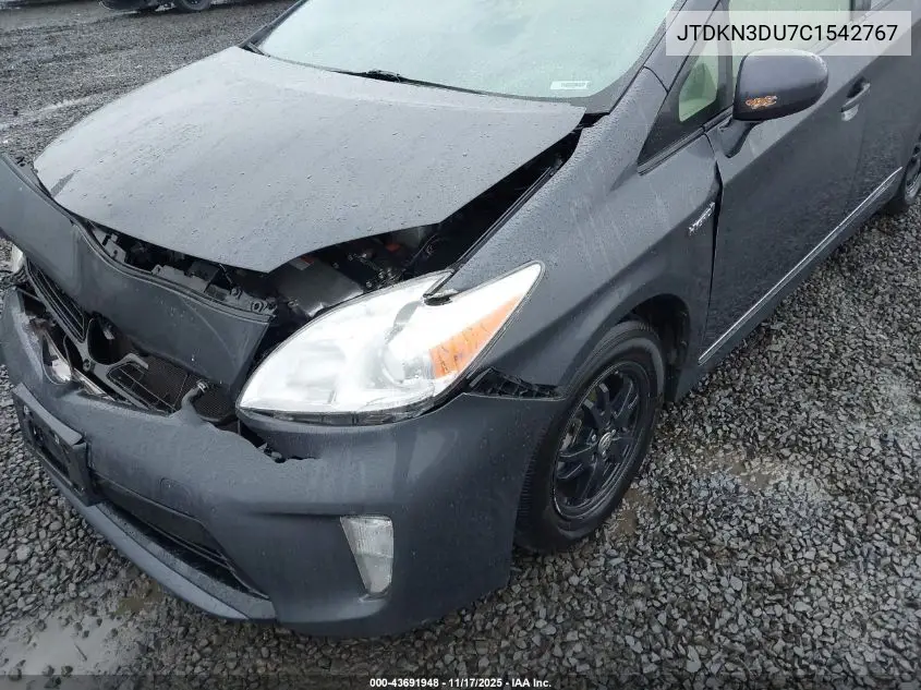 JTDKN3DU7C1542767 2012 Toyota Prius Four