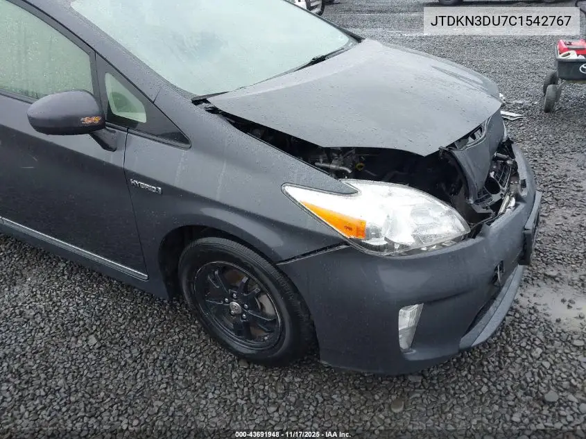 JTDKN3DU7C1542767 2012 Toyota Prius Four