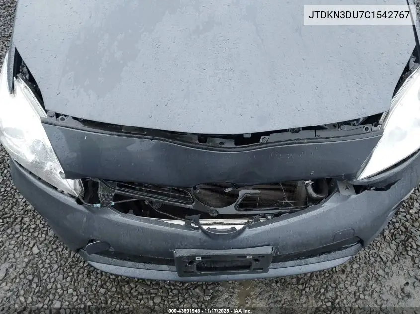 JTDKN3DU7C1542767 2012 Toyota Prius Four