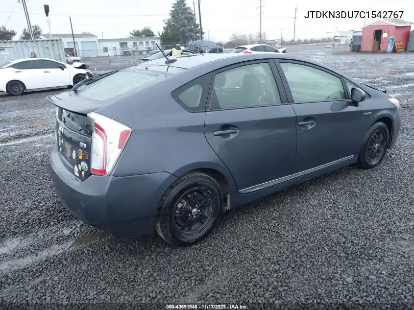 JTDKN3DU7C1542767 2012 Toyota Prius Four