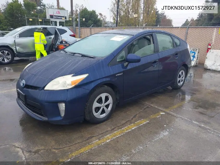 JTDKN3DUXC1572927 2012 Toyota Prius Three