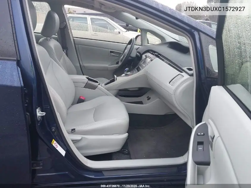 JTDKN3DUXC1572927 2012 Toyota Prius Three