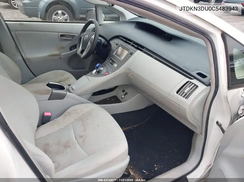JTDKN3DU0C5483943 2012 Toyota Prius Two