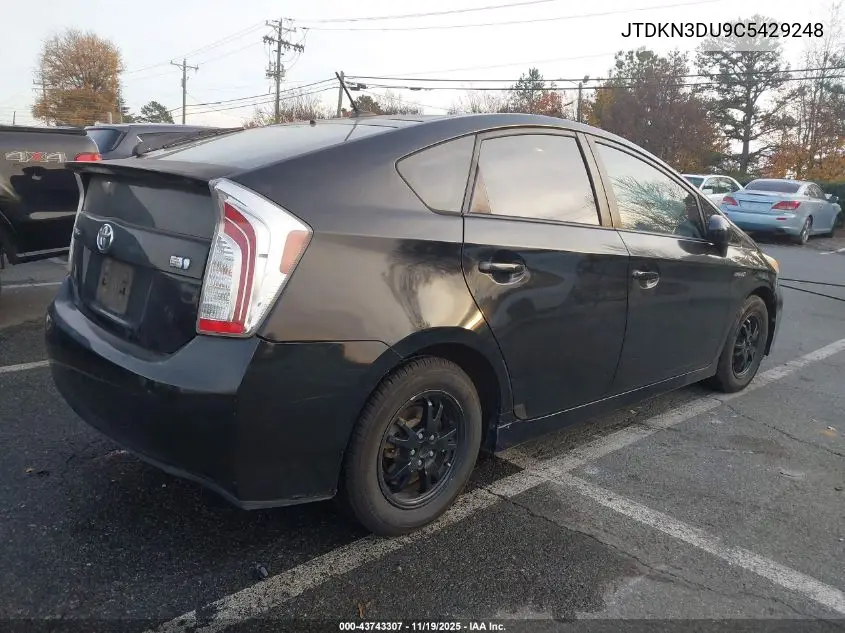 JTDKN3DU9C5429248 2012 Toyota Prius Three