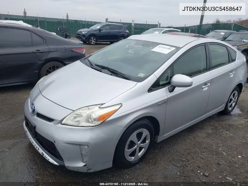 JTDKN3DU3C5458647 2012 Toyota Prius Two