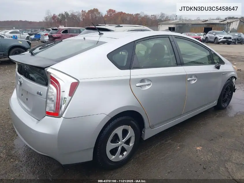 JTDKN3DU3C5458647 2012 Toyota Prius Two
