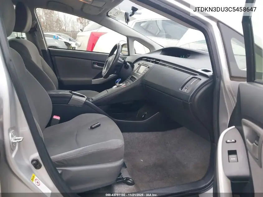 JTDKN3DU3C5458647 2012 Toyota Prius Two