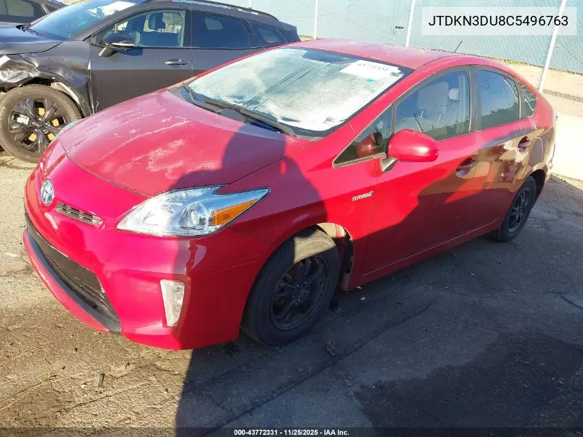 JTDKN3DU8C5496763 2012 Toyota Prius Three
