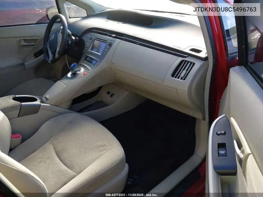 JTDKN3DU8C5496763 2012 Toyota Prius Three