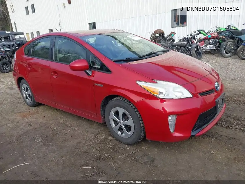 JTDKN3DU7C1605804 2012 Toyota Prius Two