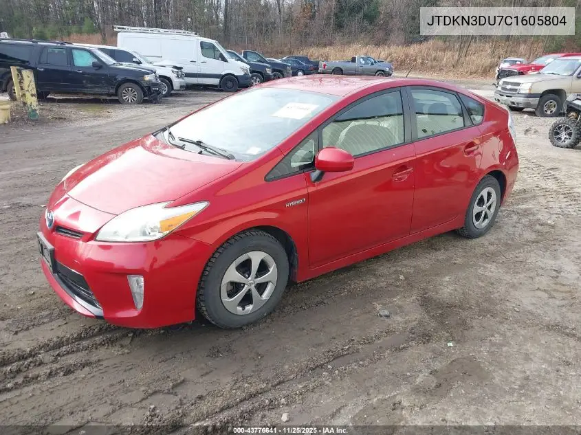 JTDKN3DU7C1605804 2012 Toyota Prius Two