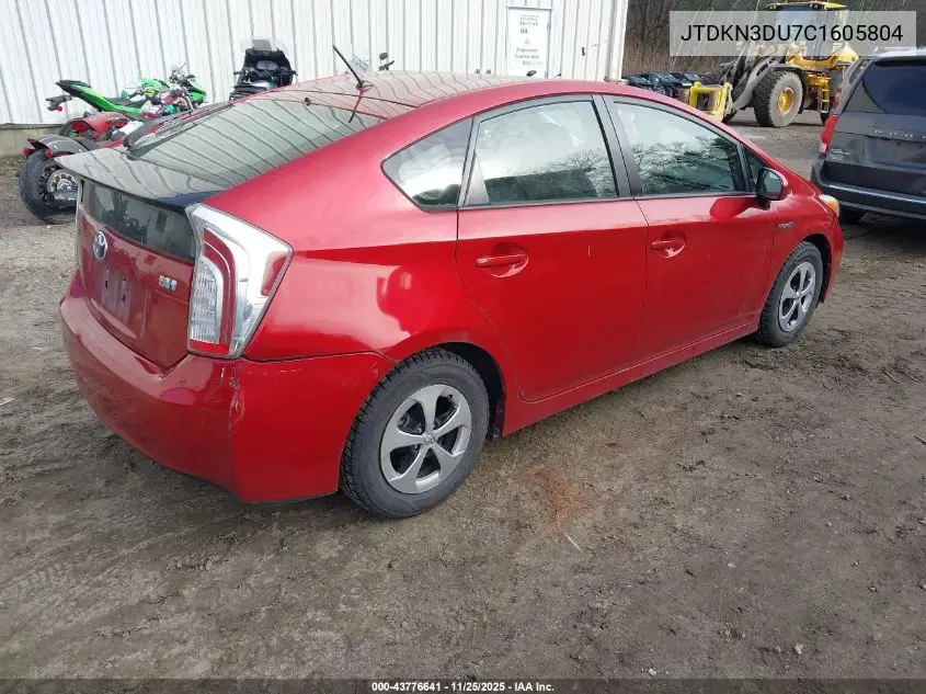 JTDKN3DU7C1605804 2012 Toyota Prius Two