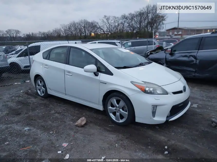 JTDKN3DU9C1570649 2012 Toyota Prius Five