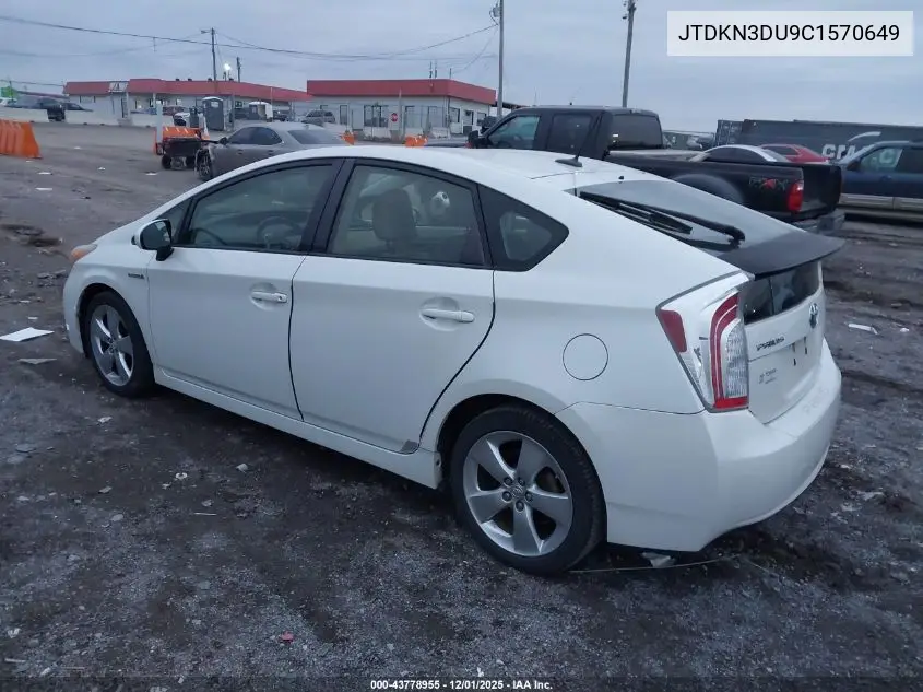 JTDKN3DU9C1570649 2012 Toyota Prius Five