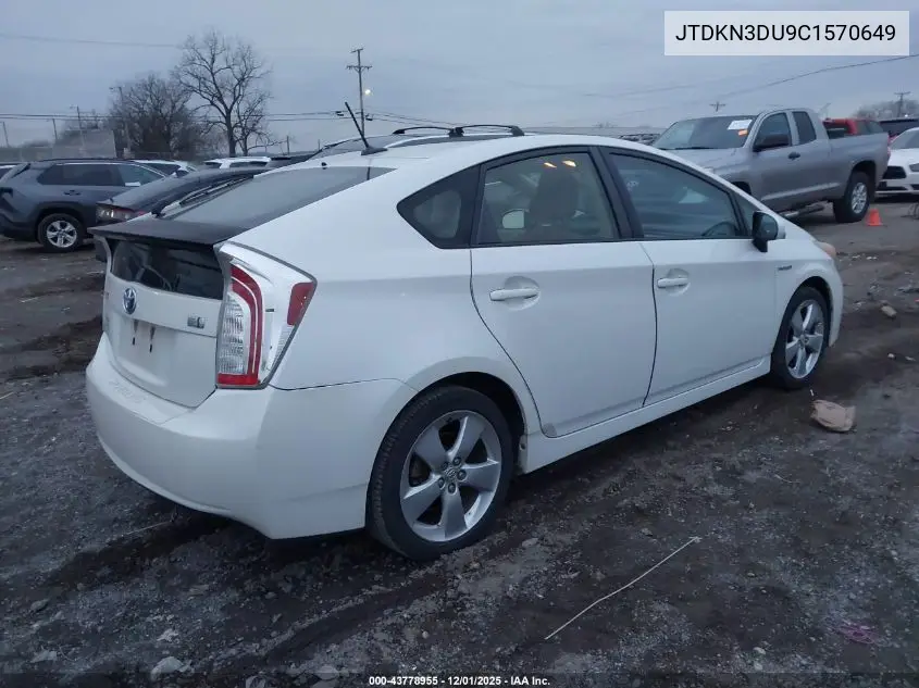 JTDKN3DU9C1570649 2012 Toyota Prius Five